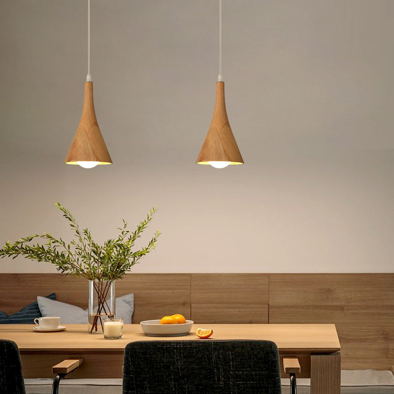Mode Pendant Light Modern Wabi-Sabi Indoor Wood Living Room