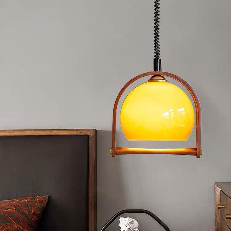 Mode Pendant Light Modern Telescoping Adjust Wood Living Room