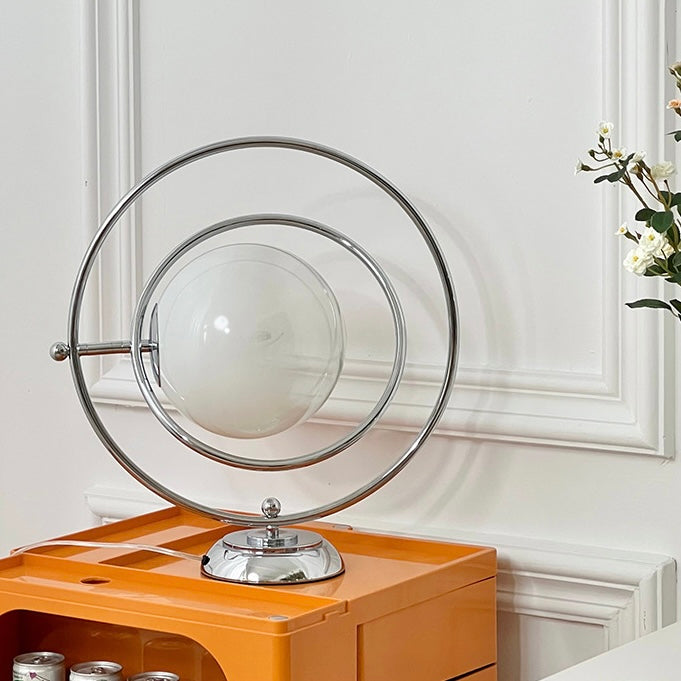 Yono Table Lamp Vintage Art Round Shade Indoor Glass Bedroom