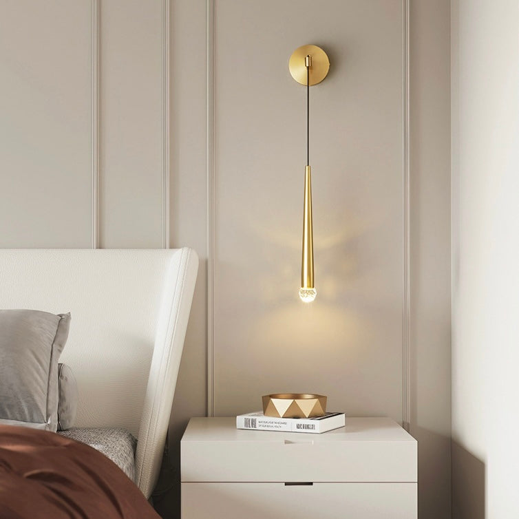 Mode Wall Lamp Modern Linear Gold Black Metal Living Room Bedroom
