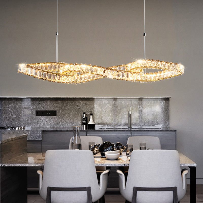 Aura Chandelier Luxe Crystal Opulent Design Living Room Bedroom