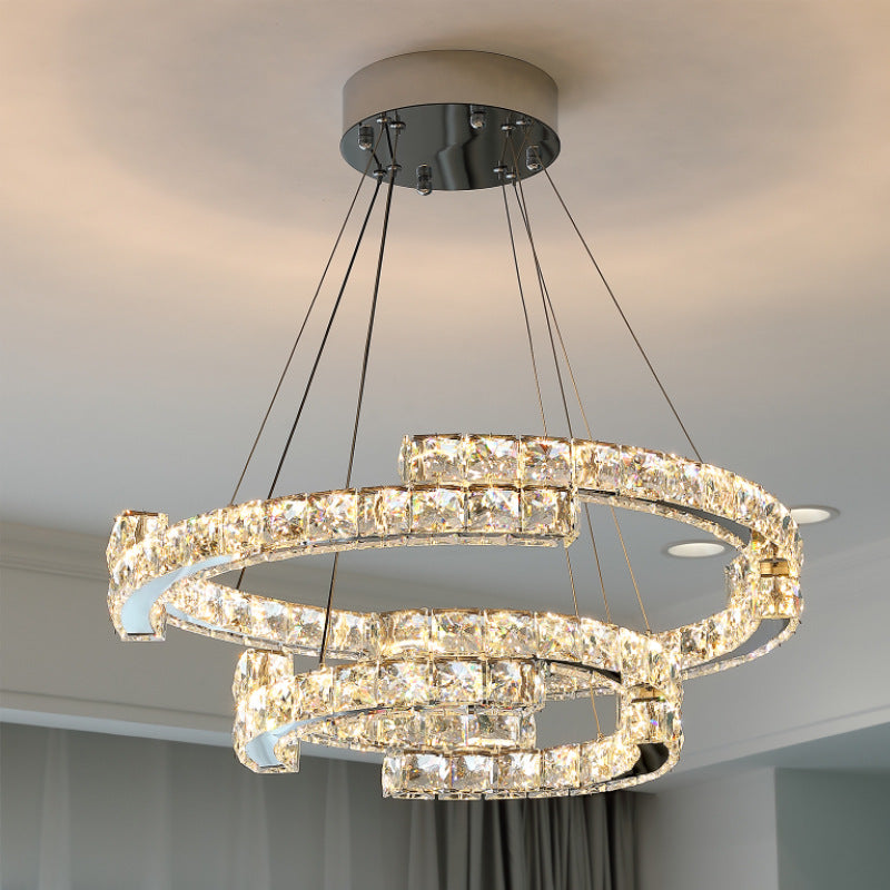 Aura Chandelier Luxury Elegant Crystal Living Room Bedroom