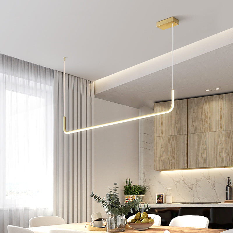 Elys Pendant Light Modern Linear Classic Metal Living Room Bedroom