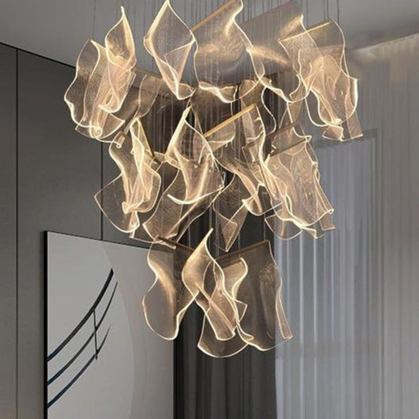 Aura Chandelier Luxury Modern Artist Disgner Acrylic Living Room