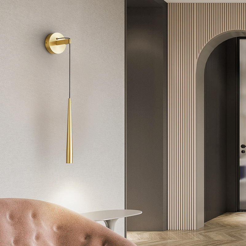 Mode Wall Lamp Modern Linear Gold Black Metal Living Room Bedroom