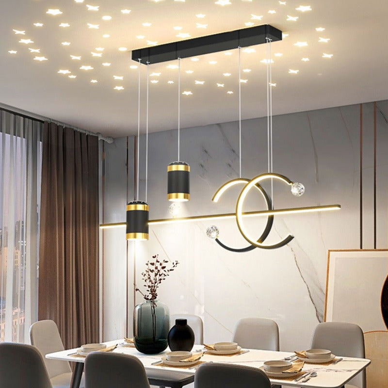 Elys Pendant Light Modern Linear Metal Bedroom Living Room