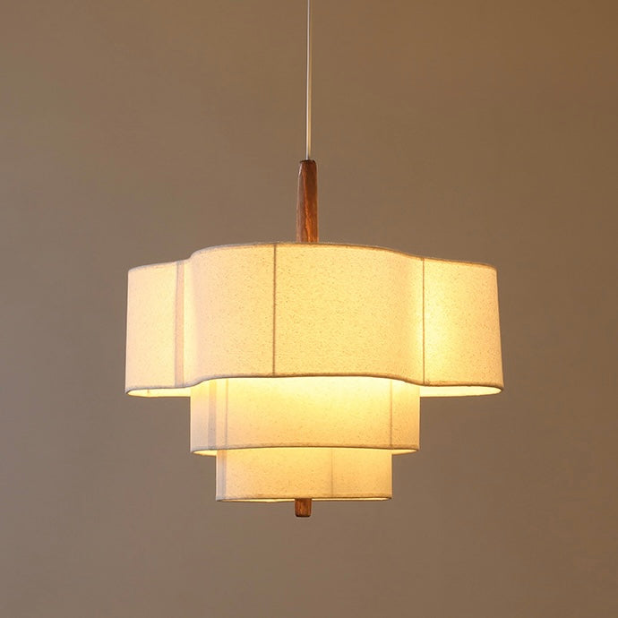 Nexa Pendant Light Scandinavian Natural Wood Cloth Living Room Bedroom