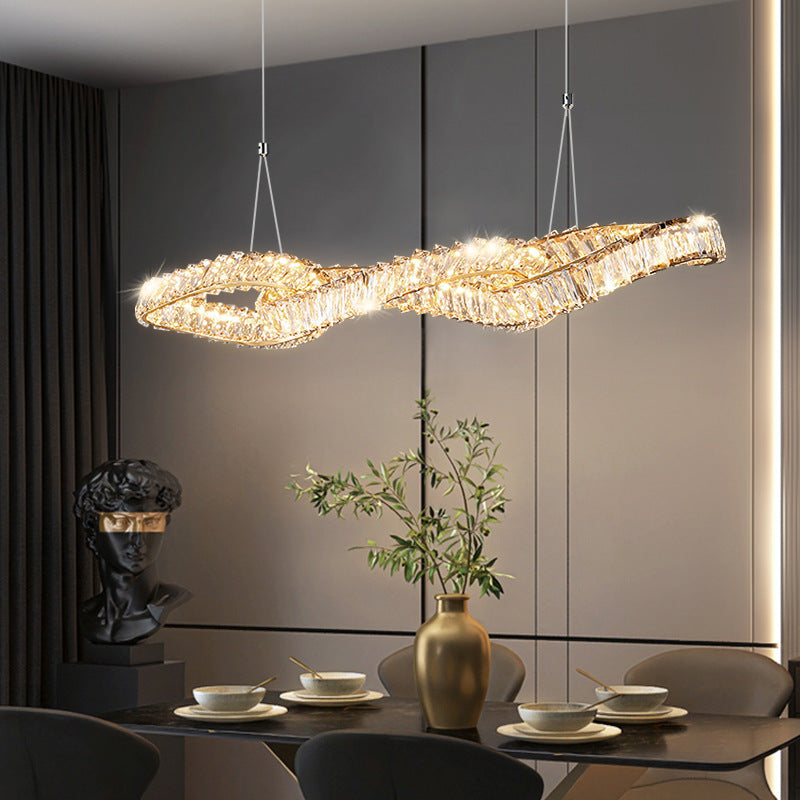 Aura Chandelier Luxe Crystal Opulent Design Living Room Bedroom