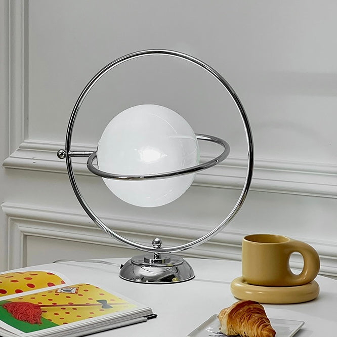 Yono Table Lamp Vintage Art Round Shade Indoor Glass Bedroom