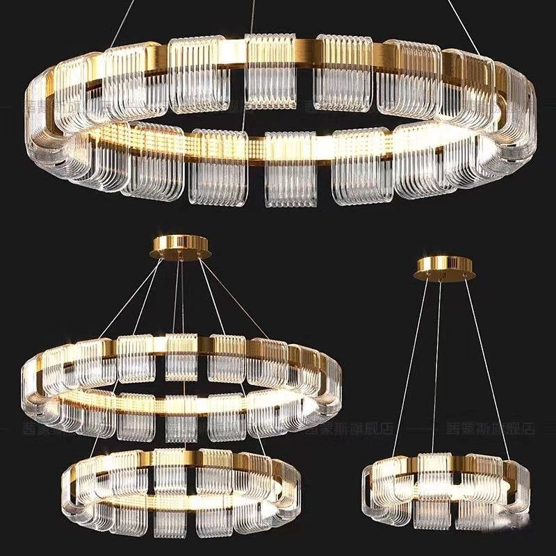 Aura Chandelier Vintage Retro Acrylic Bedroom Living Room
