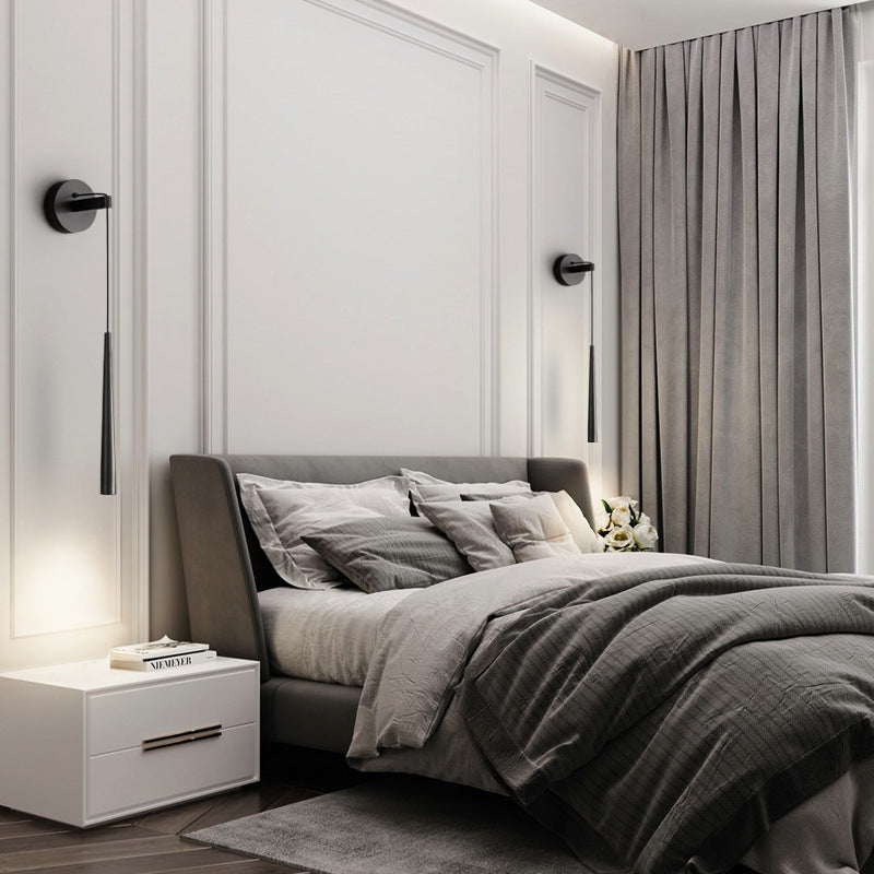 Mode Wall Lamp Modern Linear Gold Black Metal Living Room Bedroom