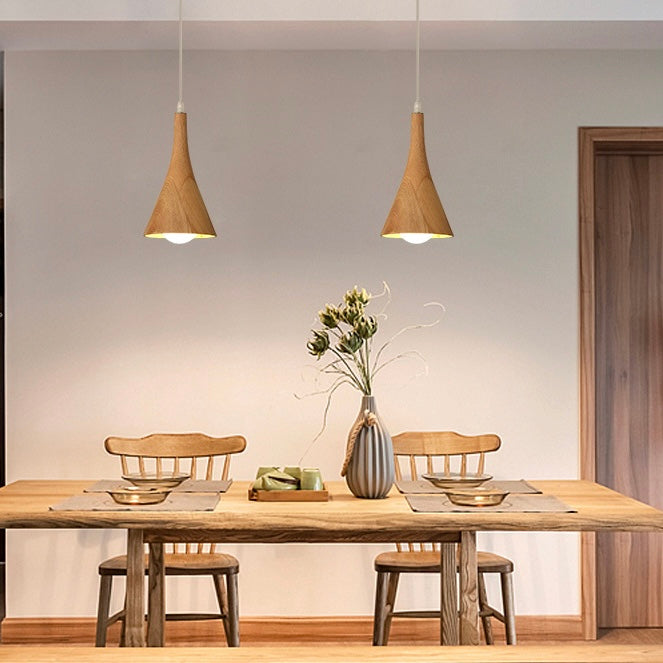 Mode Pendant Light Modern Wabi-Sabi Indoor Wood Living Room