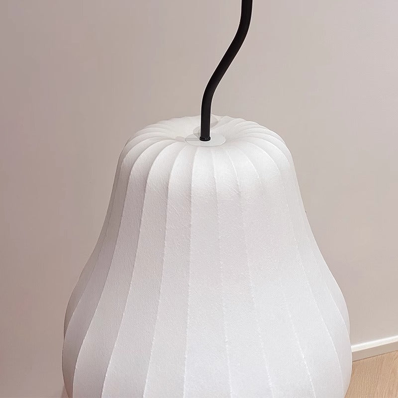 Yono Floor Lamp Modern Wabi-Sabi Silk Pear Shade Living Room
