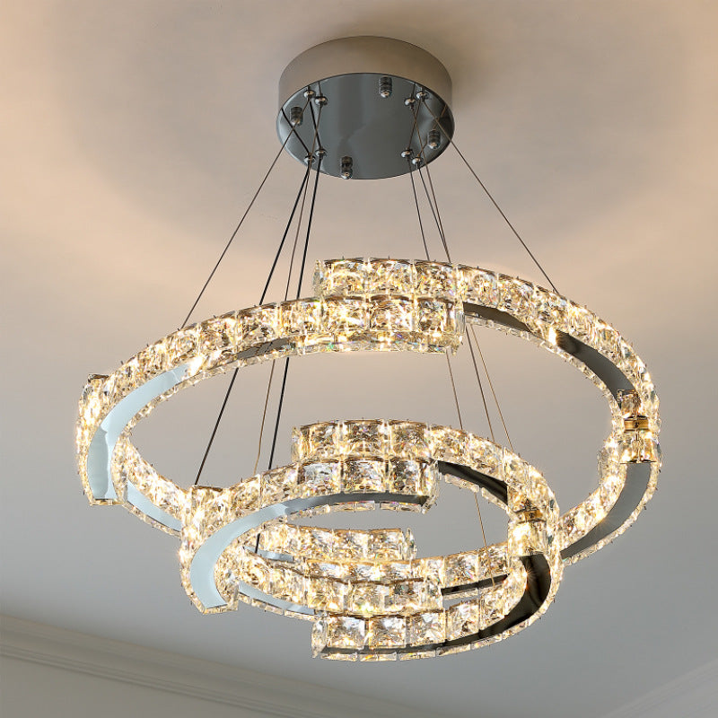 Aura Chandelier Luxury Elegant Crystal Living Room Bedroom