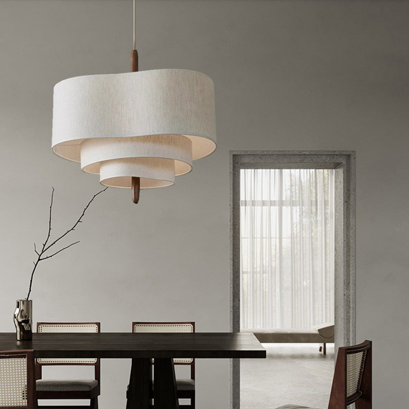 Nexa Pendant Light Scandinavian Natural Wood Cloth Living Room Bedroom