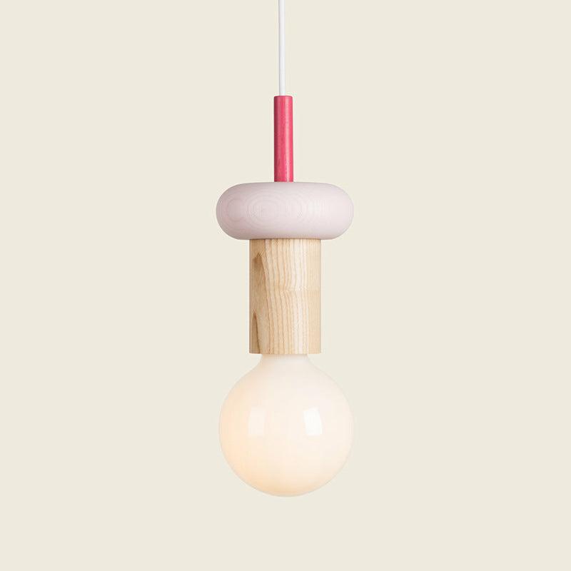 Yono Pendant Light Memphis Modern Geometric Wood Kid's Room