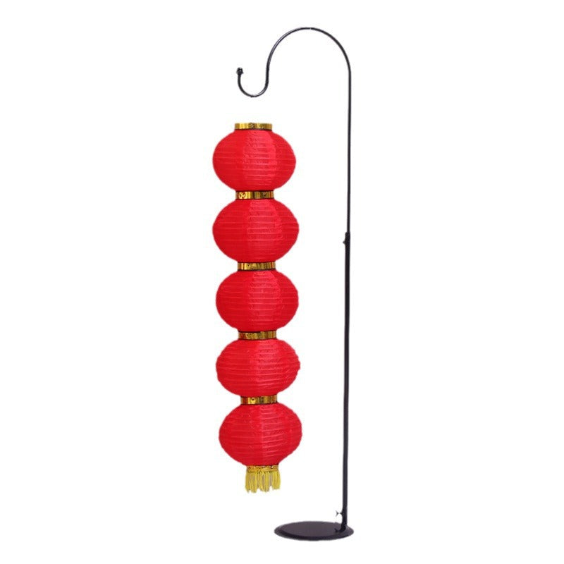 Yono Floor Lamp Vintage Chinese Style Silk Indoor Living Room