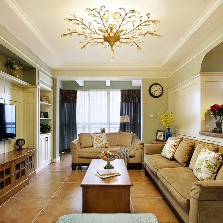 Aura Chandelier Vintage Elegant Crystal Bedroom Living Room