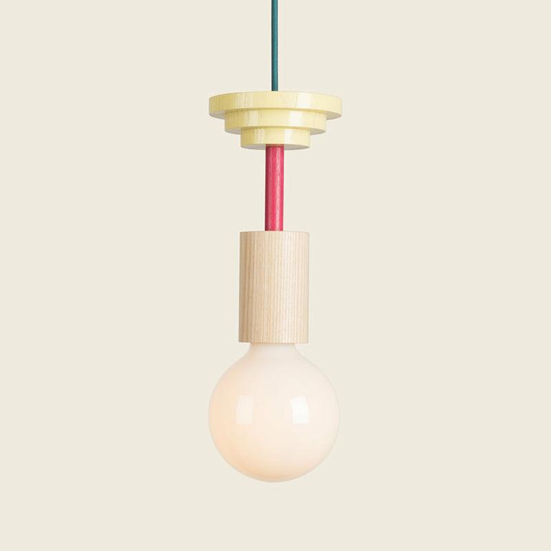Yono Pendant Light Memphis Modern Geometric Wood Kid's Room