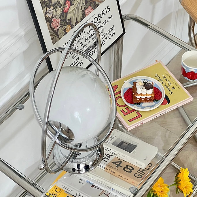 Yono Table Lamp Vintage Art Round Shade Indoor Glass Bedroom