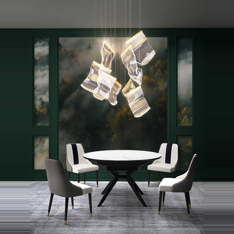 Aura Chandelier Luxury Modern Artist Disgner Acrylic Living Room