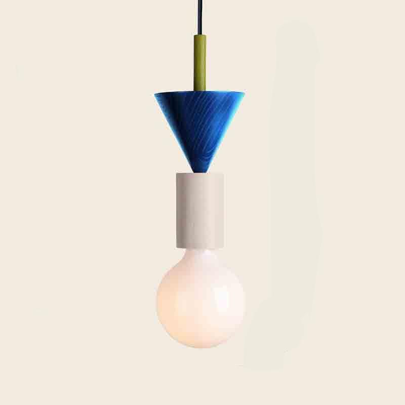 Yono Pendant Light Memphis Modern Geometric Wood Kid's Room