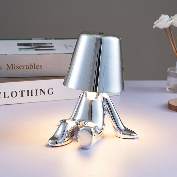 Yono Table Lamp Modern Minimalist Cartoon Gold Silver Resin Bedroom Living Room