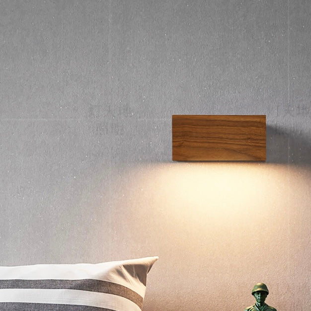 Mode Wall Lamp Simple Vintage Walnut Wood Living Room Bedroom