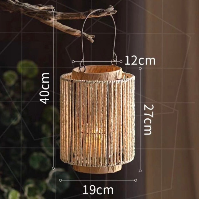 Noncu Pendant Light Vintage Indoor Wood Metal Living Room Garden
