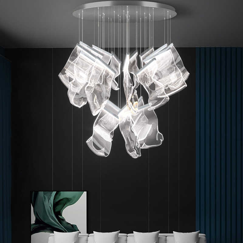 Aura Chandelier Luxury Modern Artist Disgner Acrylic Living Room