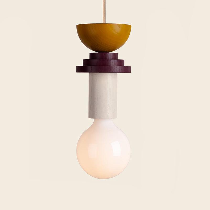 Yono Pendant Light Memphis Modern Geometric Wood Kid's Room
