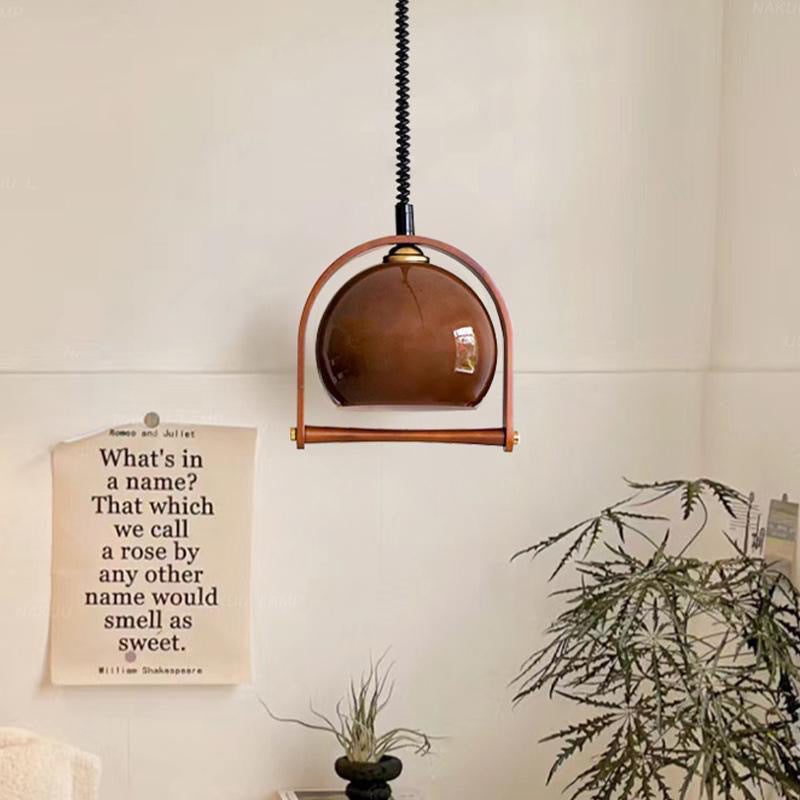 Mode Pendant Light Modern Telescoping Adjust Wood Living Room