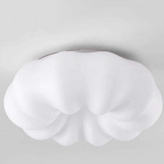 Aura Flush Mount Ceiling Light Simple Modern Cream PE Bedroom Kitchen