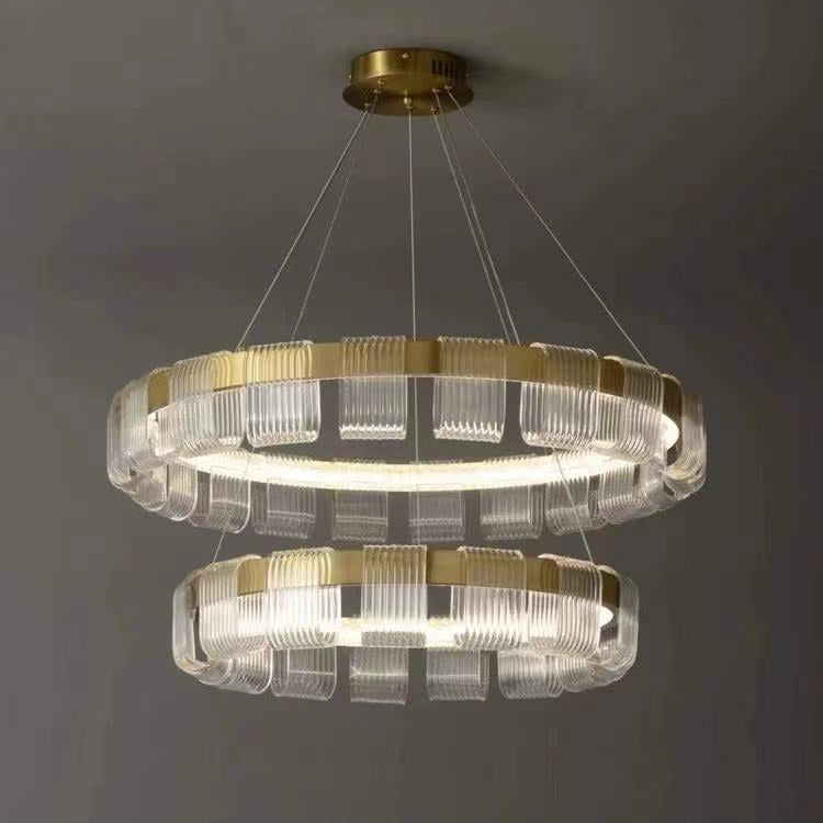 Aura Chandelier Vintage Retro Acrylic Bedroom Living Room
