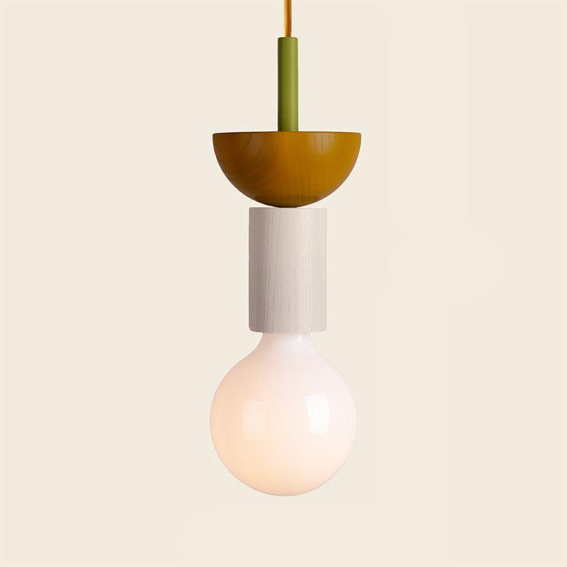 Yono Pendant Light Memphis Modern Geometric Wood Kid's Room