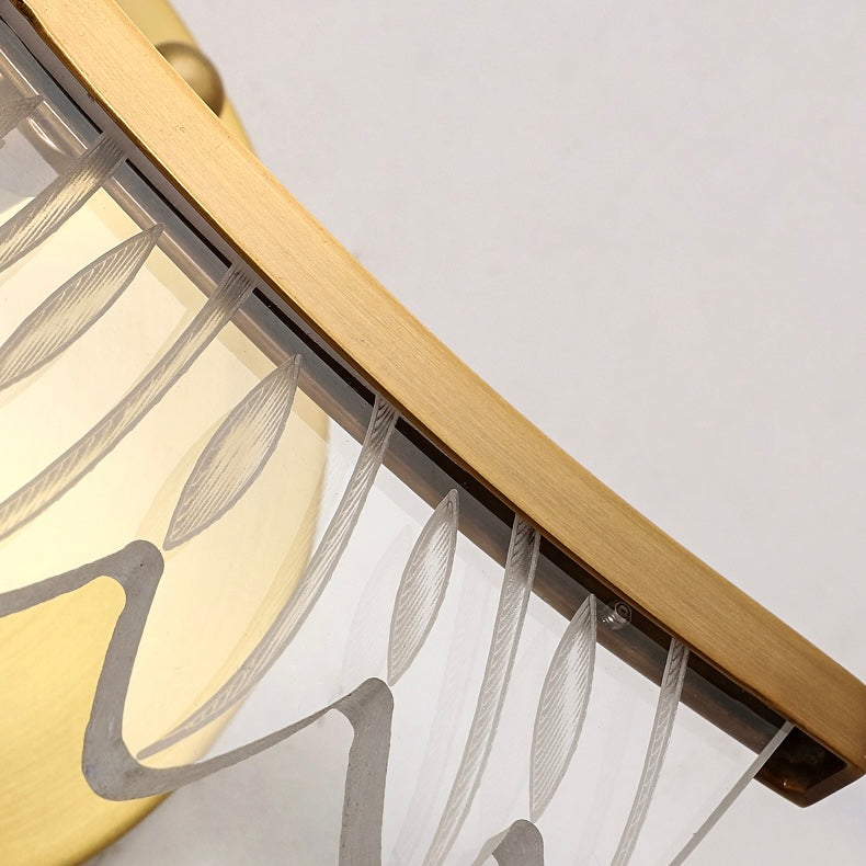 Yono Wall Lamp Modern Minimalist Wings Gold Metal Acrylic Living Room Bedroom