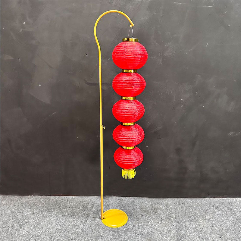 Yono Floor Lamp Vintage Chinese Style Silk Indoor Living Room