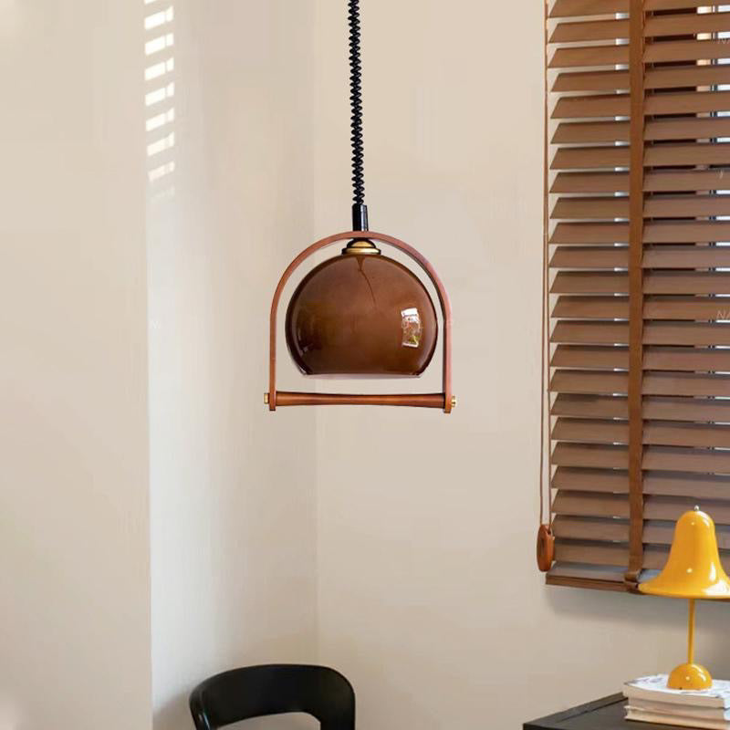 Mode Pendant Light Modern Telescoping Adjust Wood Living Room