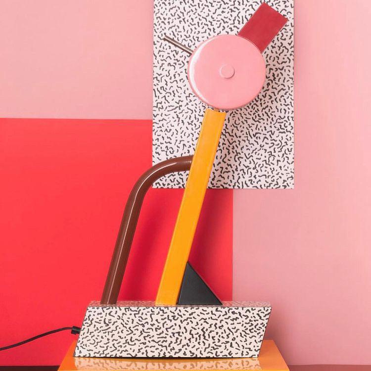 Yono Table Lamp Memphis Birdie Geometry Modern Metal Bedroom