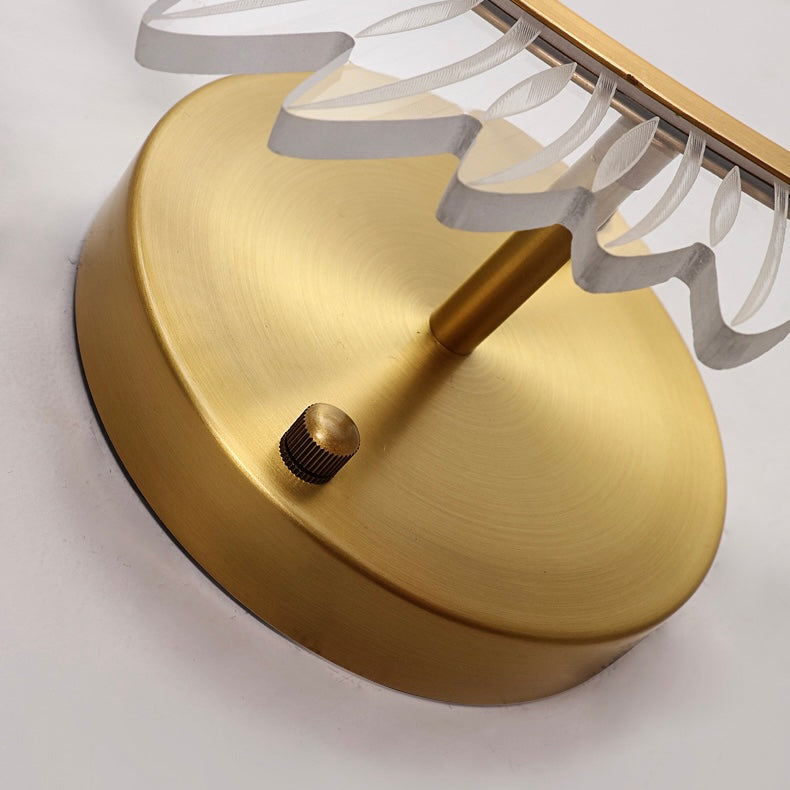 Yono Wall Lamp Modern Minimalist Wings Gold Metal Acrylic Living Room Bedroom