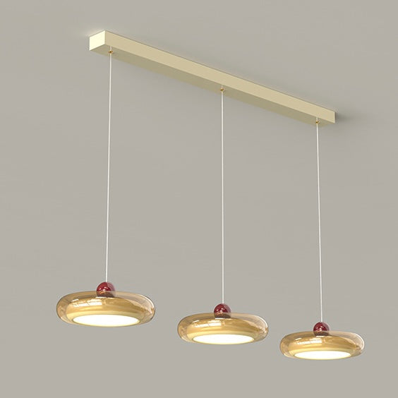 Yono Pendant Light Modern Creamy Style Line Acrylic Glass Living Room
