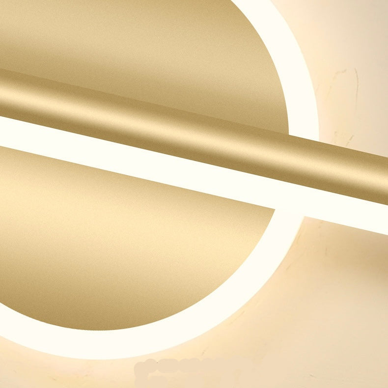 Elys Wall Lamp Modern Minimalist Linear Gold Metal Bedroom Living Room