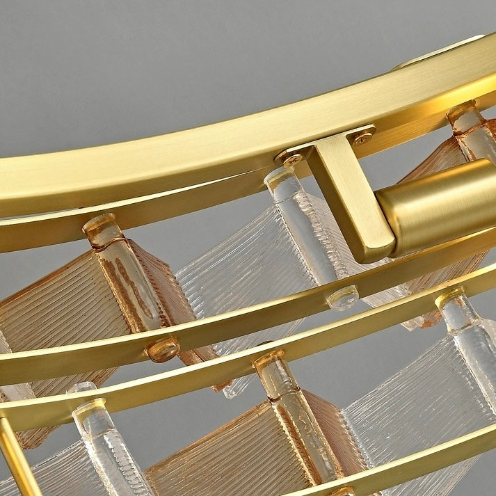 Mode Chandelier Vintage Luxury Glass Metal Living Room Bedroom