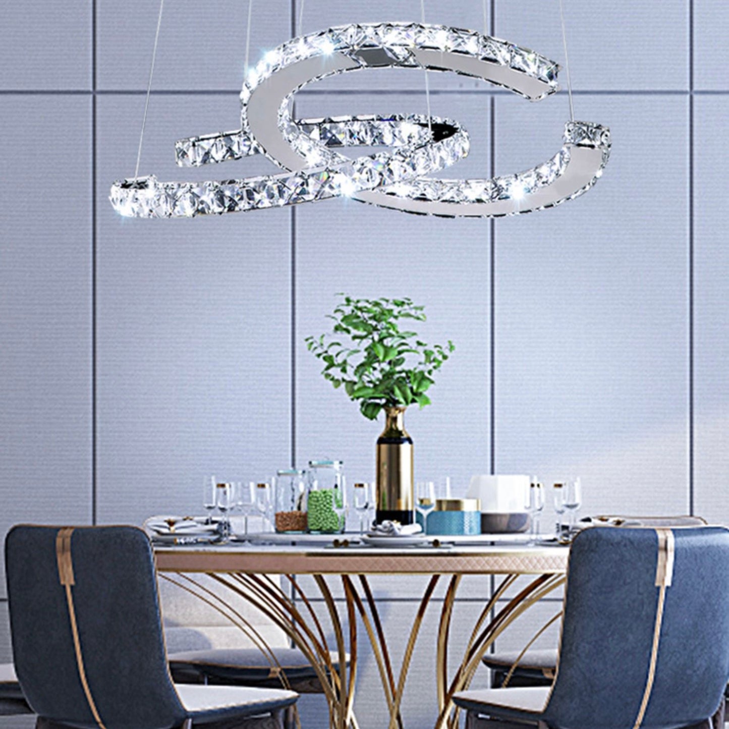 Elys Pendant Light Luxurious Ornate Crystal Metal Amber Transparent Living Room Bedroom