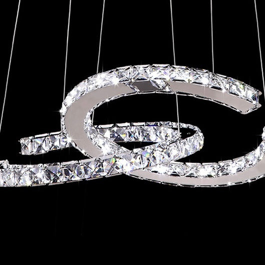 Elys Pendant Light Luxurious Ornate Crystal Metal Amber Transparent Living Room Bedroom