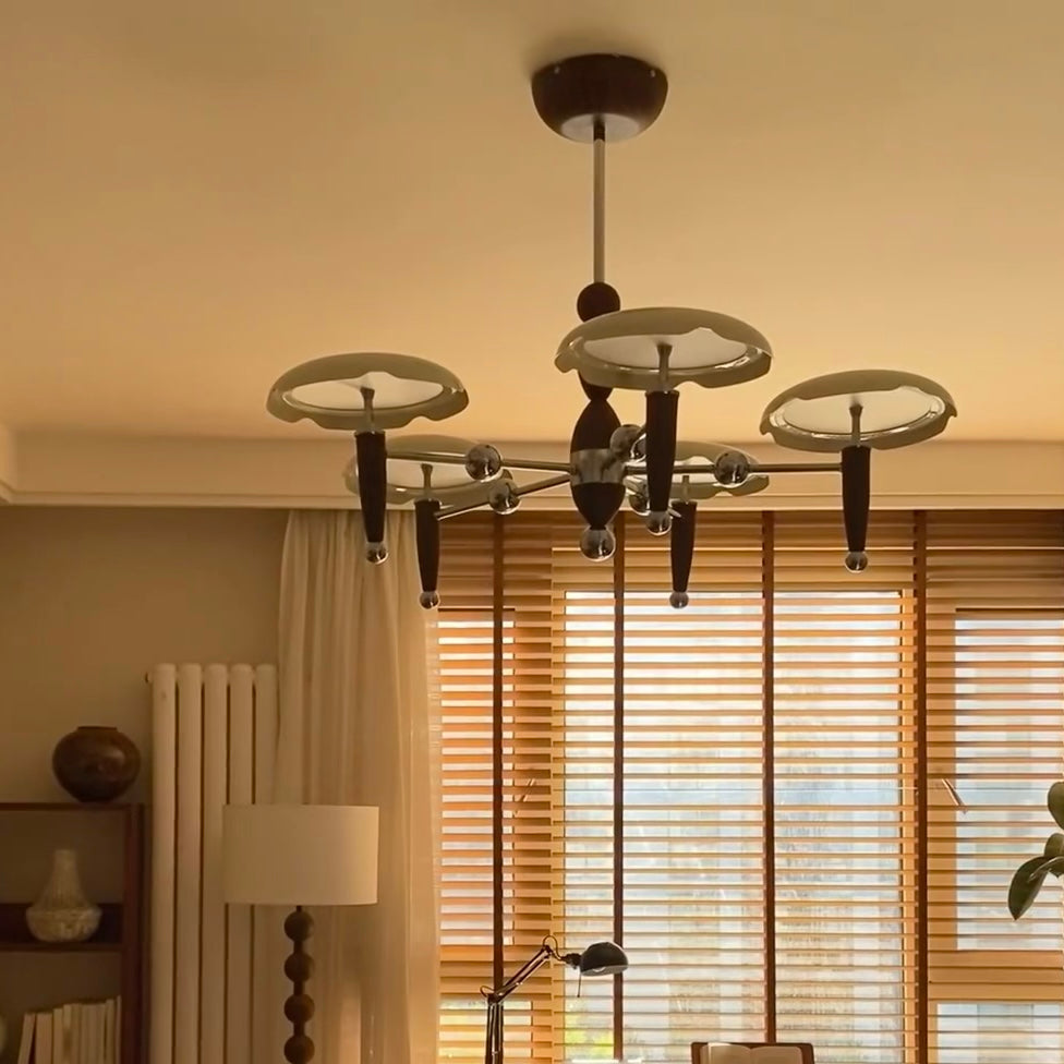 Aura Chandelier Vintage Bauhaus Creamy Indoor Acrylic Living Room