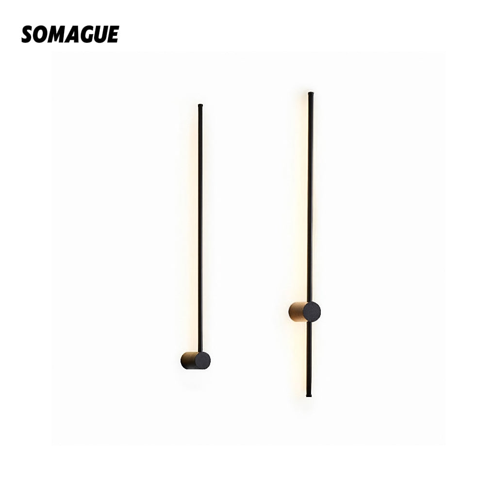 Edge Wall Lamp Minimalist Swivelling Linear Outdoor Black Garden