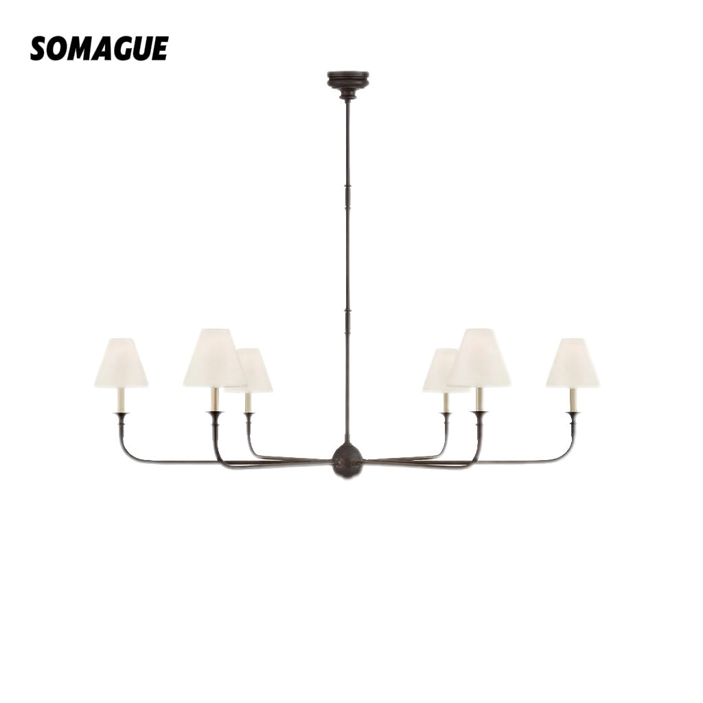 Elys Chandelier Retro Vintage Metal Living Room Dining Room