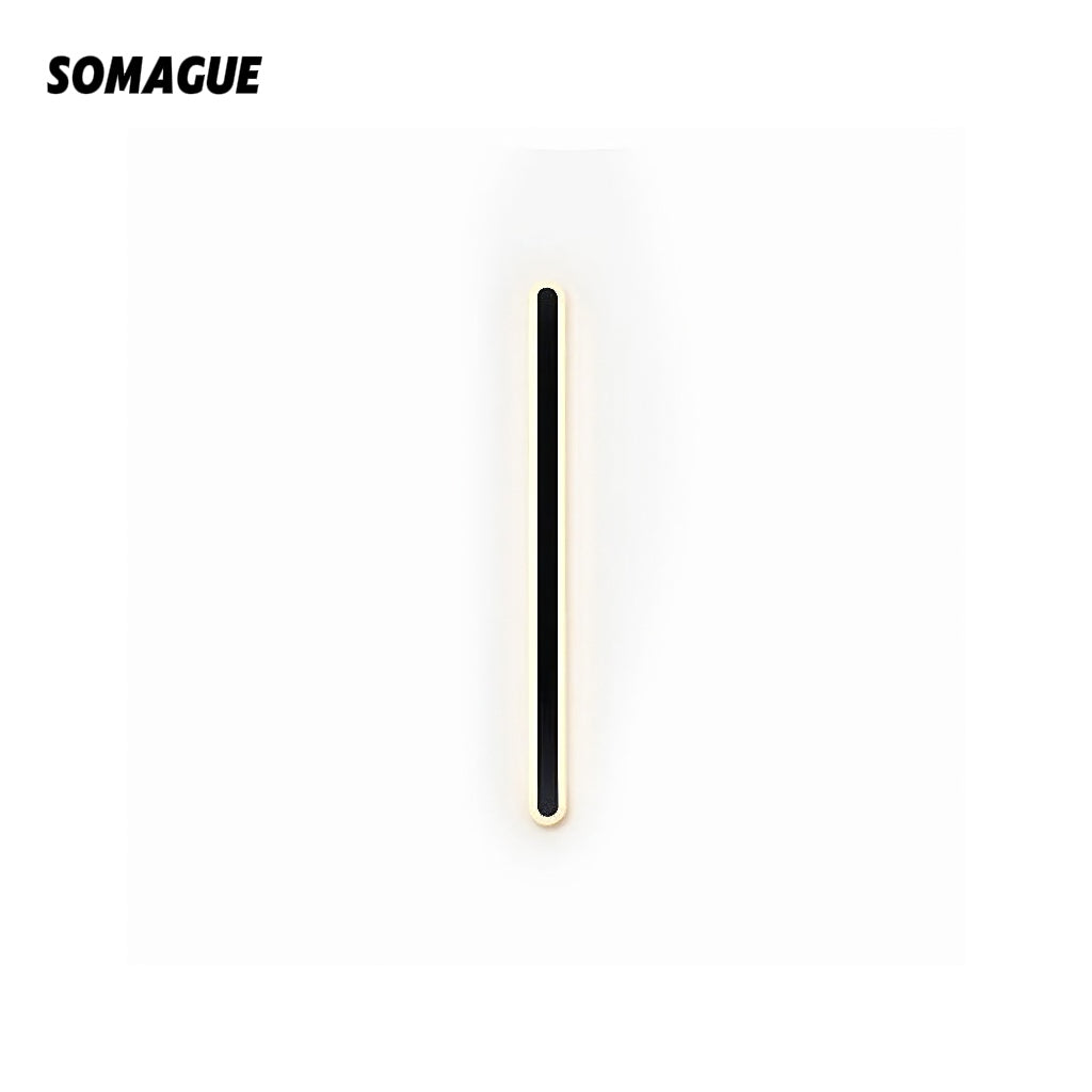 Edge Wall Lamp Outdoor Oval Linear Metal Minimalist Garden Corridor