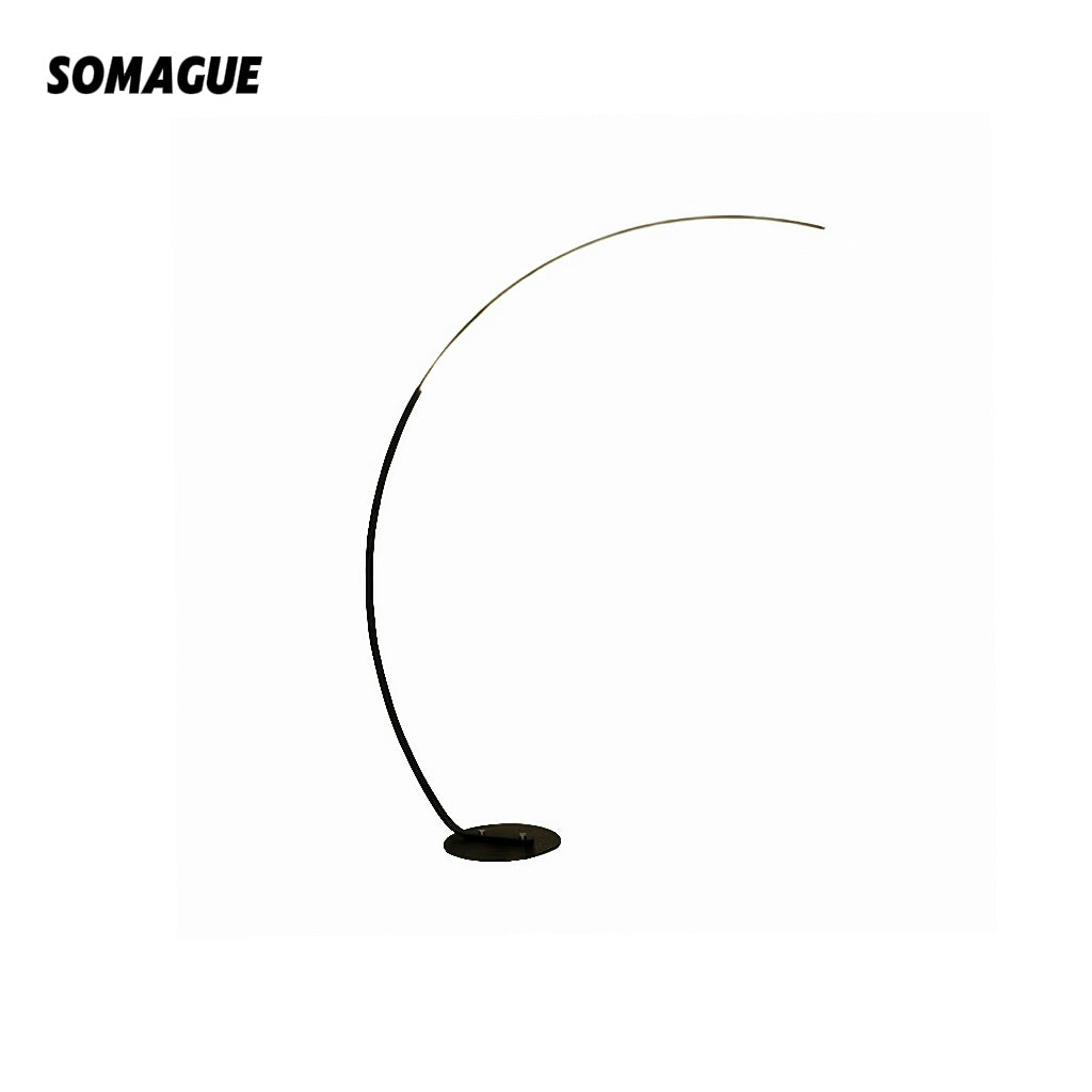 Elys Floor Lamp Modern Arc LED Metal Silicon Living Room Bedroom